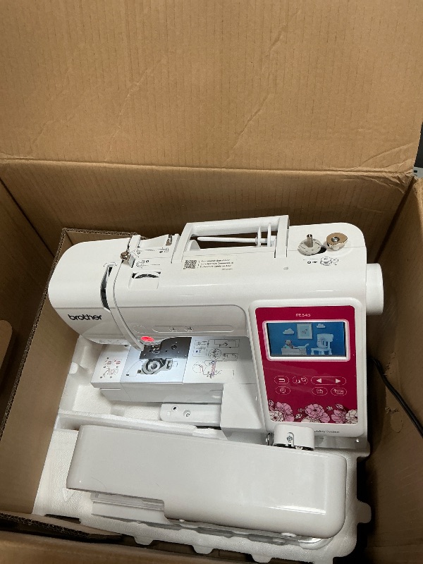Photo 1 of (broken)(sold for parts only) Brother PE545 Embroidery Machine, Wireless LAN Connected, 135 Built-in Designs, 4" x 4" Hoop Area