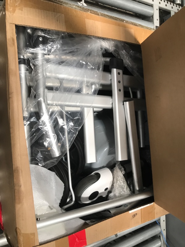 Photo 1 of **PARTS ONLY, FRAME IS HEAVILY DAMAGED** Shower Chair with Wheels, Hybodies Folding Shower Wheel, Transport Chair, Commode, Rolling Bath Chair for Handicap, Elderly & Injured, Waterproof & Soft, Front Locking Wheels, Safety Straps Included