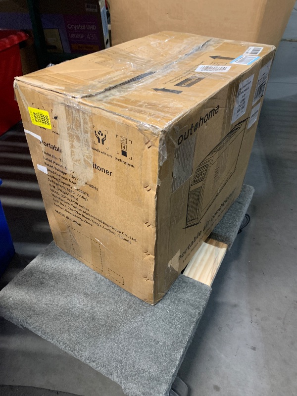 Photo 1 of **PARTS ONLY, POWERS ON BUT DOESN'T FUNCTION, BOTTOM CRACKED, COVER COMING OFF** Outohome Portable Air Conditioner,Fast Cooling Air Conditioners Dehumidifier, 5100BTU AC 650W Power Consumption Portable Mini Air Conditioner for Camping Tent, RV, Car, Truck