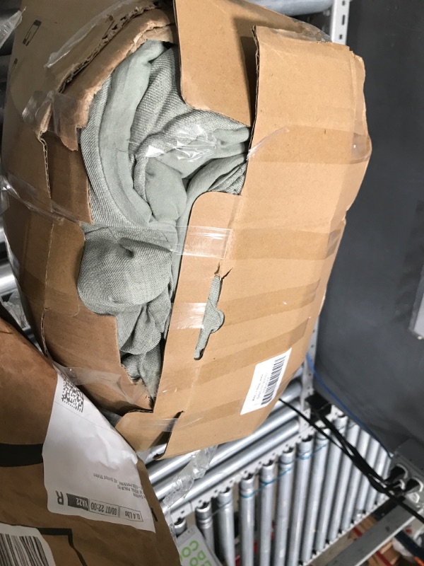 Photo 1 of Geniospin Queen Comforter Set - 7 Pieces Comforter Queen Size, Solid Bedding Set for All Season, Textured Bed in a Bag with Sheets, Pillowcases and Shams (Sage Green, 90''x90'')