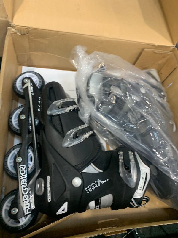 Photo 1 of ***(PARTS ONLY/ NON FUNCTIONAL)***Roller Derby V-Tech 500 Inline Skates with Adjustable Sizing for kids, teens, and adults, Large (6-9), Black