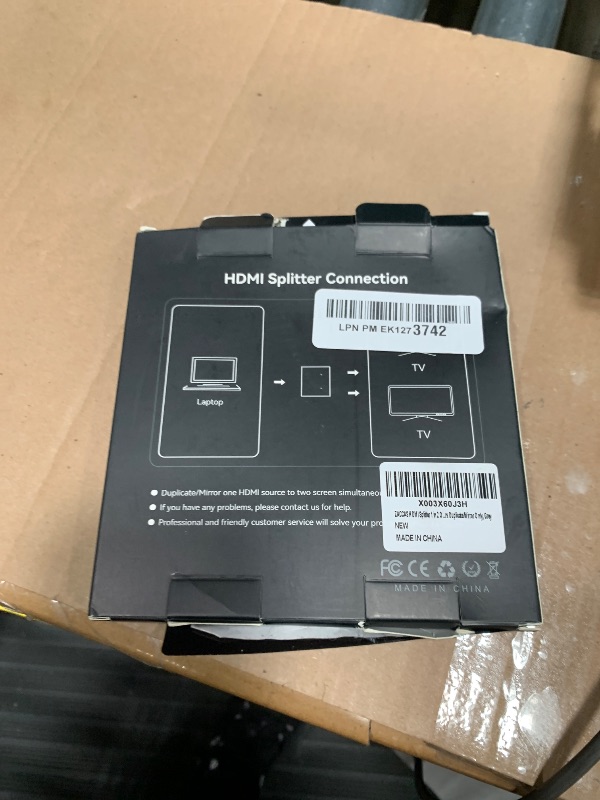 Photo 1 of HDMI Splitter 1 in 2 Out, ZACCAS Aluminum 4K Splitter for Dual Monitors, 1x2 Display Duplicate/Mirror Screens, Not Extend Monitors?with 3.3Ft HDMI Cable?