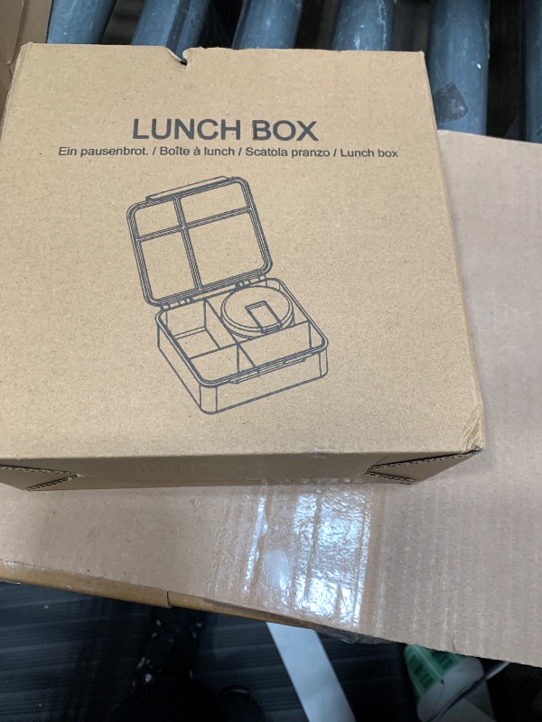 Photo 1 of Bento Lunch Box with 8oz Soup Thermo, Leak-Proof Lunch Containers with 4 Compartment, Thermo Hot Food Jar and Insulated Lunch Box for School Blue