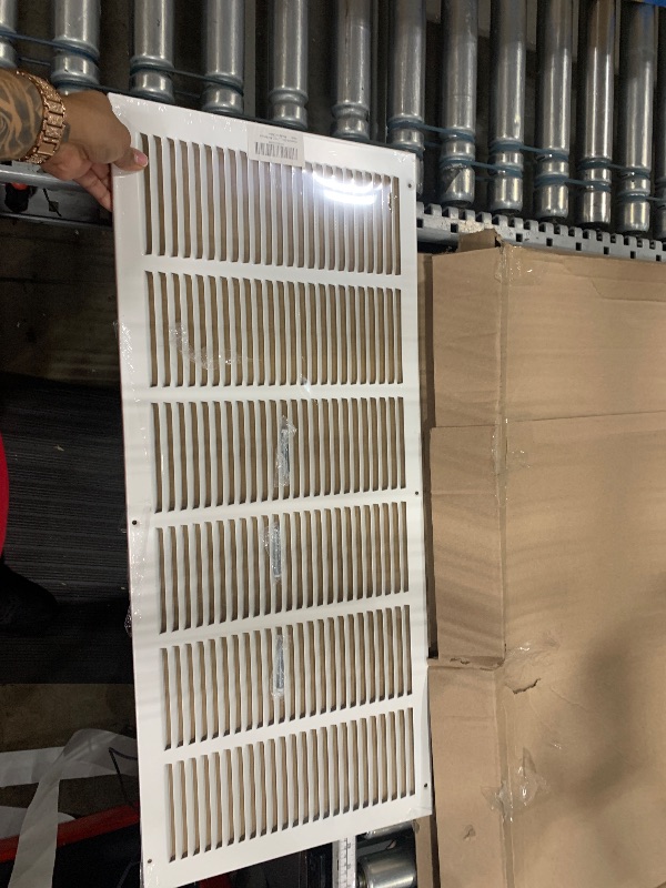 Photo 1 of Howeall 30"W x 12"H [Duct Opening Size] Steel Return Air Grille, Air Return Vent Cover for Ceiling and Sidewall - HVAC Air Vent Covers - [Outer Dimensions: 31.75"W x 13.75"H]