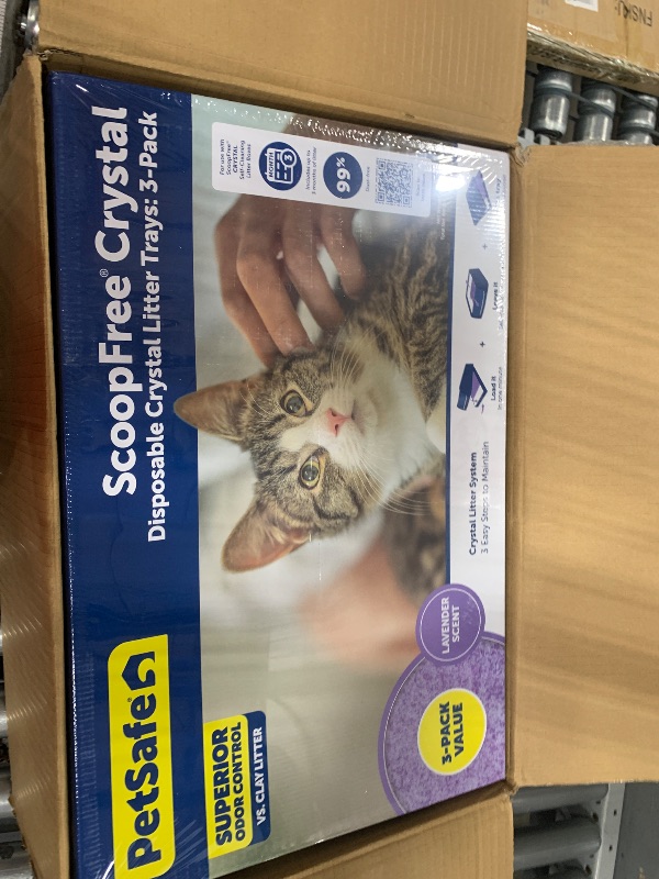 Photo 1 of ***factory sealed*** PetSafe ScoopFree Disposable Crystal Cat Litter Tray - Easy Cleaning Box - Refill Tray for Electric Litter Box - Lavender Scent - 4.3 lb Bags - 3 Pack