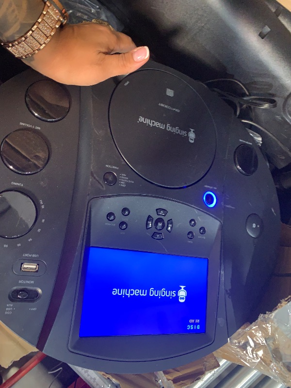 Photo 1 of ***SEE NOTES***
Singing Machine iSM1030BT Bluetooth Karaoke Pedestal, Karaoke Machine with Speakers, Black