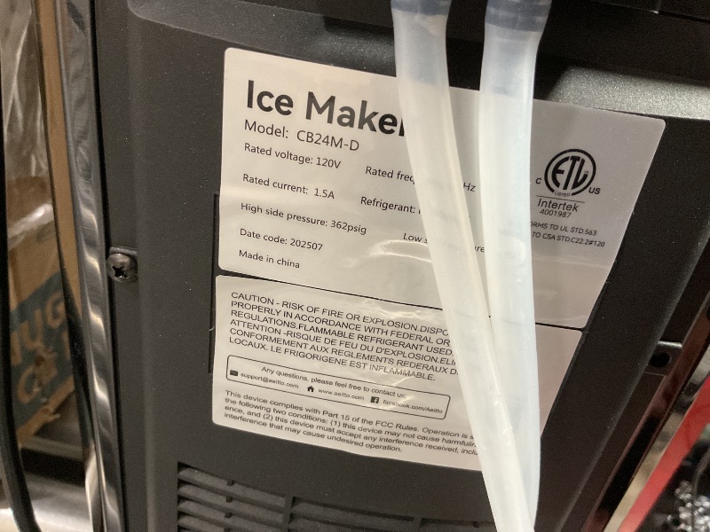 Photo 1 of ** PARTS ONLY ** Aeitto Nugget Ice Maker Countertop, Pellet Ice Machine Soft Chewable Ice 40lbs/Day, One-Click Operation, Auto Self-Cleaning Crushed Ice Makers Stainless with Scoop for Home/Kitchen/Office (Black)