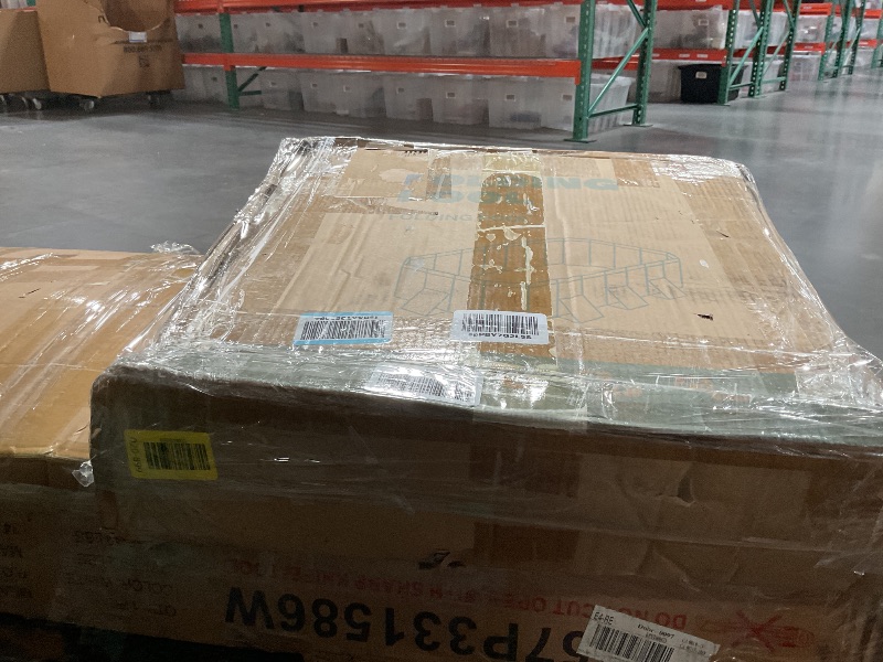 Photo 1 of *dirty from previous use.* Foldable Non-Inflatable Kids' and Adults' Outdoor Swimming Pool - Hard Plastic Shell, Kid Pool for Backyard Dog Pools (113" x 66" x 20")