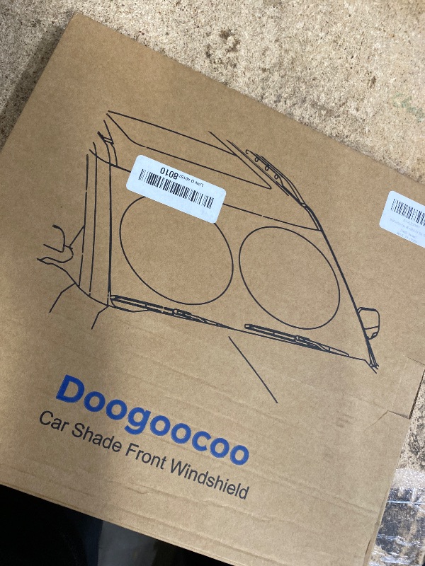Photo 1 of [2025 Upgrade] Doogoocoo Windshield Sun Shade, [100% Sun Block & Ice-Crystal Cooling] Protect Interior & Keep Car Cooler, Portable Foldable Car Sunshade Front Windshield (64x32 Inches)