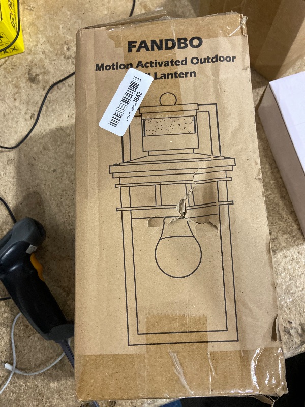Photo 1 of ***************Missing a piece of glass***************
Motion Sensor Outdoor Wall Lantern with Remote Control, Dusk to Dawn Sensor Exterior Wall Light Outdoor Wall Sconce with Glass Shade Motion Activated Porch Light for Doorway, Garage, LED Bulb Included