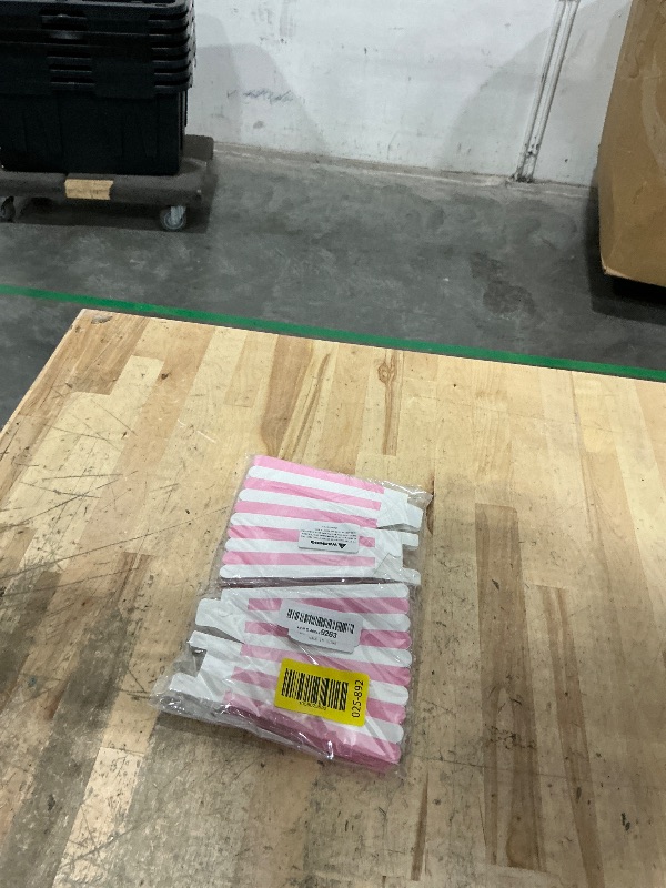 Photo 1 of 24 Pcs Pink Paper Popcorn Boxes, Small Pink and White Striped Popcorn Bags, Striped Patterned Decorative Boxes for Party Favors, Movie Theater Decorative Popcorn Container (4.7×2.8 in)