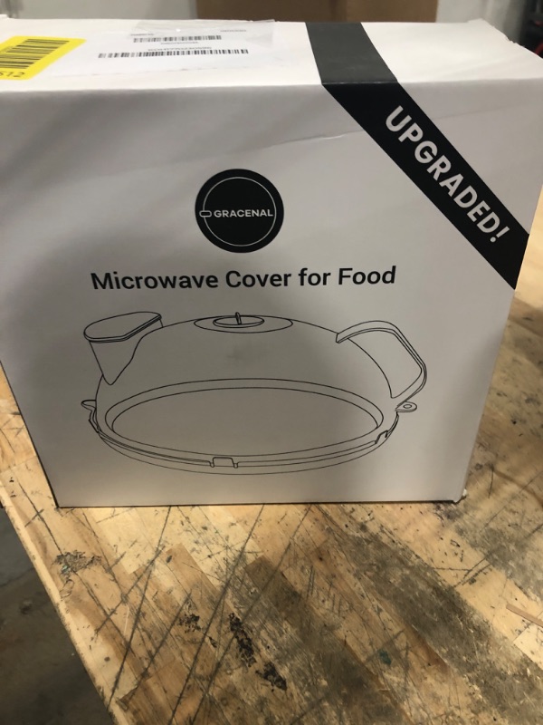 Photo 1 of **PARTIAL SET/MISSING SCREW** Microwave Splatter Cover for Food, Upgraded Microwave Cover with Water Steamer, Integrated Handle, Plate Covers, Splatter Guard, Cookware Lid, House Essentials for Gift, 10 Inch