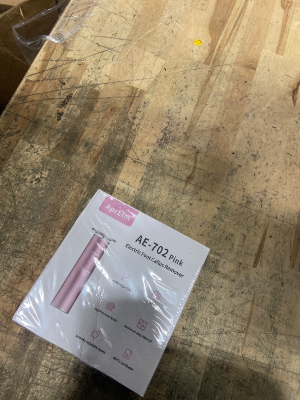 Photo 1 of **FACTORY SEALED** AprElm 4.8IN Longer Electric Foot Callus Remover with 80pcs Sandpaper Discs, Professional Aluminum Callus Remover for Feet, Stepless Speed Control Pedicure Tools for Dead Skin (Pink)