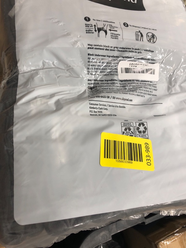 Photo 1 of Depend Real Fit Incontinence Underwear for Men, Disposable, Maximum Absorbency, Large/Extra Large, Black, 52 Count (2 packs of 26), Packaging May Vary