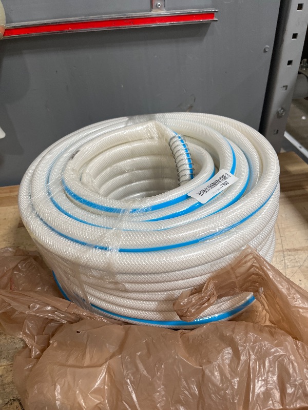 Photo 1 of 100ft RV Water Hose - Drinking Water Hose Contains No Lead, No BPA - Flexible Leak-Free Design - Upgrade Strain Relief Ends - 5/8" Inside Diameter