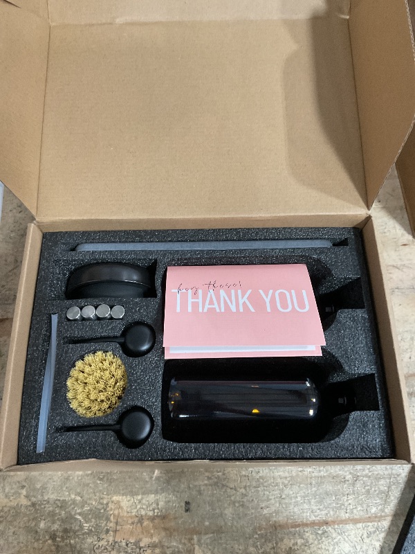 Photo 1 of [Luxury] Kitchen Soap Dispenser Set - 16OZ Amber Glass Bottle, Stainless Steel Pump, Instant Dry Tray, Waterproof Labels, Non-Slip Silicone Pad, and Dish Brush | Upgrade for Your Kitchen and Bathroom