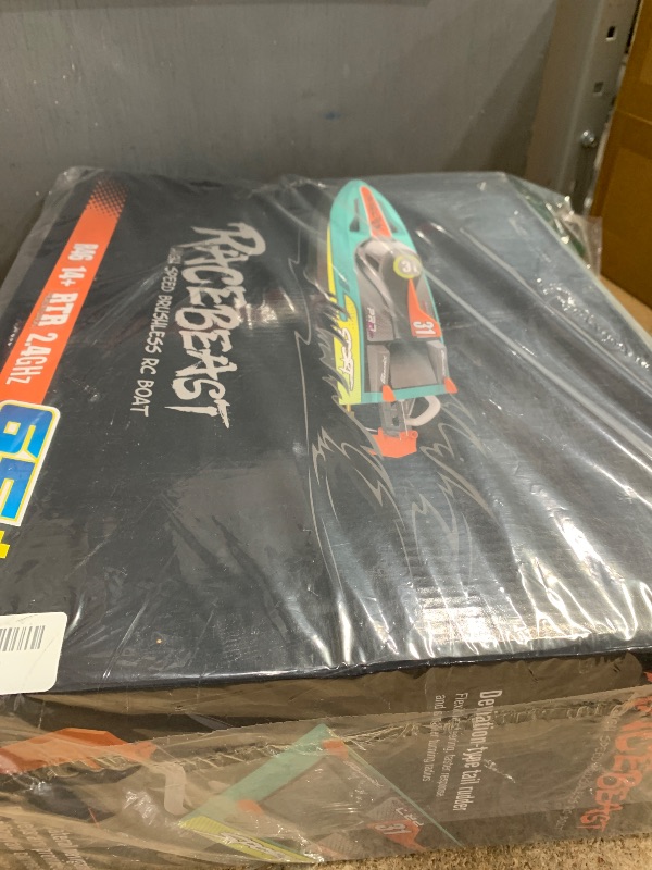 Photo 1 of *FOR PARTS ONLY* TOPCHOIC Brushless RC Boat 40+MPH, Remote Control Boats for Adults Kids, 19" Big Racing Boat for Salt Water Lake River with Self-Righting, LED Lights, Fishing Function Fast High Speed with Carry Bag