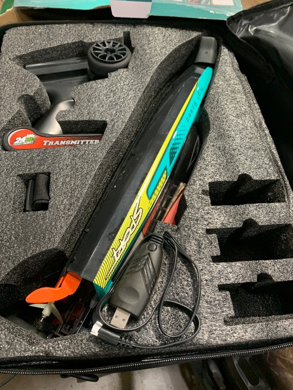Photo 1 of *FOR PARTS ONLY* TOPCHOIC Brushless RC Boat 40+MPH, Remote Control Boats for Adults Kids, 19" Big Racing Boat for Salt Water Lake River with Self-Righting, LED Lights, Fishing Function Fast High Speed with Carry Bag