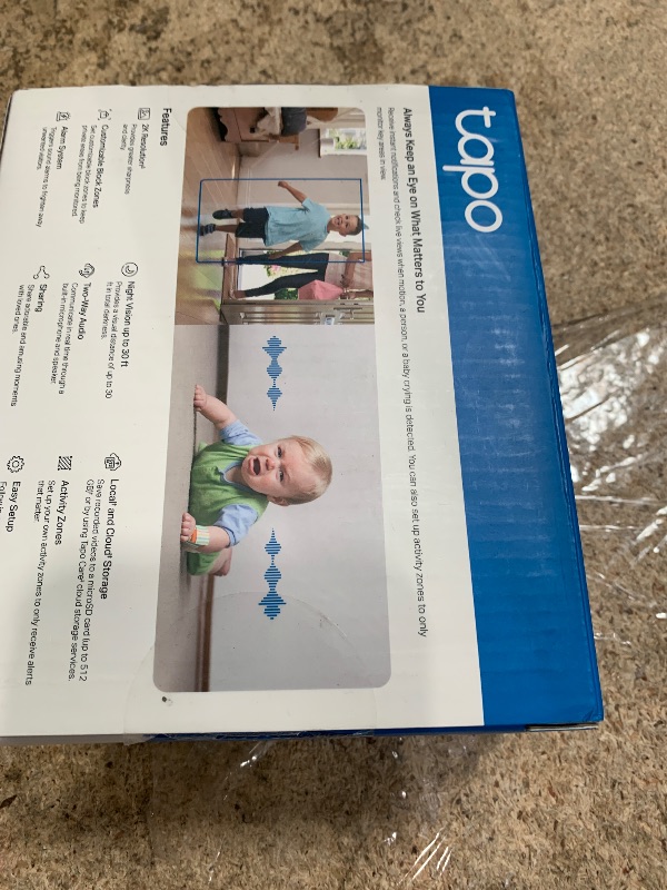 Photo 1 of ***(PARTS ONLY/ NON FUNCTIONAL)***TP-Link Tapo 2K Indoor Security Camera for Baby Monitor, Dog Camera w/Motion Detection, 2-Way Audio Siren, Night Vision, Cloud & SD Card Storage(Up to 256 GB), Works w/Alexa & Google Home(Tapo C110)