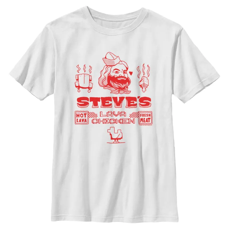 Photo 1 of ************COLOR IS GREY*************
Boy's A Minecraft Movie Steve Lava Chicken Graphic T-Shirt
SIZE SMALL