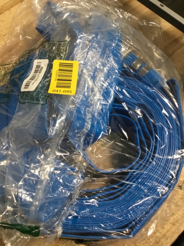Photo 1 of 1-1/2" x 50ft PVC Lay Flat Discharge Hose With Aluminum Camlock C & E Fittings, Cam Lock Fitting, Heavy Duty Reinforced Pump Backwash Hose Assembly