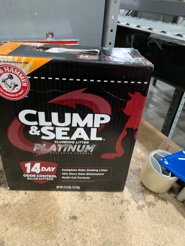 Photo 1 of **SEE NOTES***ARM & HAMMER Clump & Seal Platinum Clumping Cat Litter Odor Control, Multi-Cat, 14-Day Odor Control, Online Exclusive Formula, 27.5 Lbs