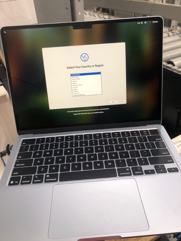 Photo 1 of *POWERS ON* Apple 2025 MacBook Air 13-inch Laptop with M4 chip: Built for Apple Intelligence, 13.6-inch Liquid Retina Display, 16GB Unified Memory, 256GB SSD Storage, 12MP Center Stage Camera, Touch ID; Sky Blue