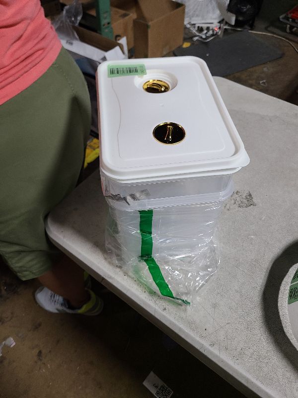 Photo 1 of 2 PCS 2 Gallon Fridge Beverage Drink Dispenser with Spigot Leak Proof Lids Filter Screen Juice Container Sealed Plastic Lemonade Water Milk Cold Hot Drink Tea Jug for Parties