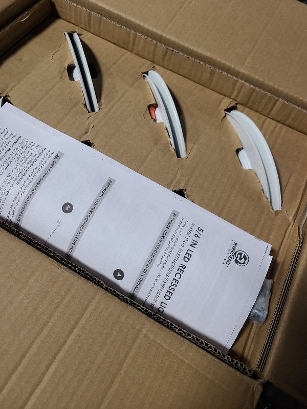 Photo 1 of 12 Pack 5/6 Inch 5CCT LED Recessed Lighting Retrofit, 2700K/3000K/4000K/5000K/6500K Selectable, Dimmable Can Lights with Baffle Trim, 12W=150W, High Brightness 1000LM, IC& Wet Rated, ETL&FCC Certified
