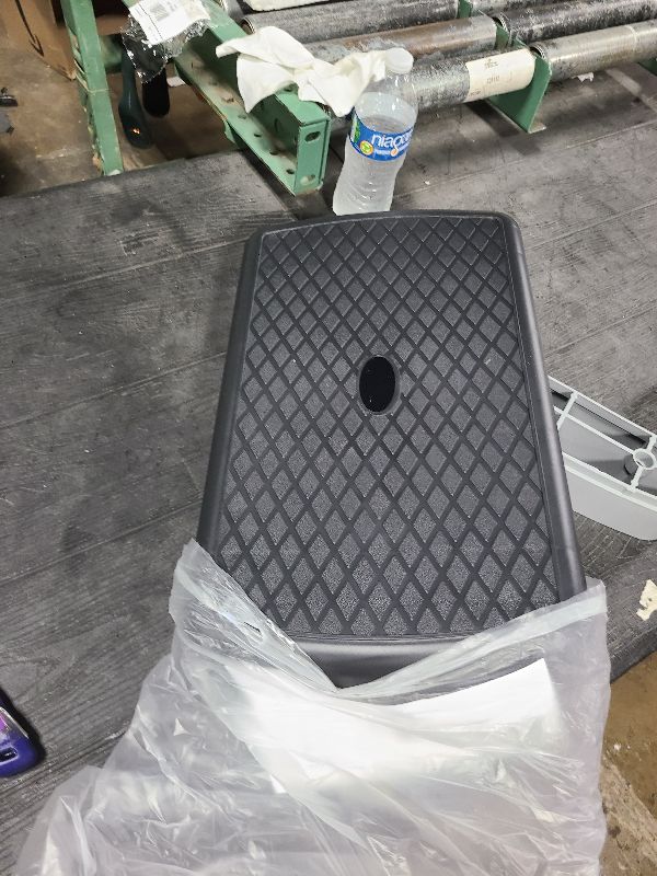 Photo 1 of 18" Workout Aerobic Stepper Step Platform with 2 Risers, Lightweight Portable Step Up Platform Trainer, Adjustable Height 3.2’’ 5.5’’ for Home Gym, Black and Gray