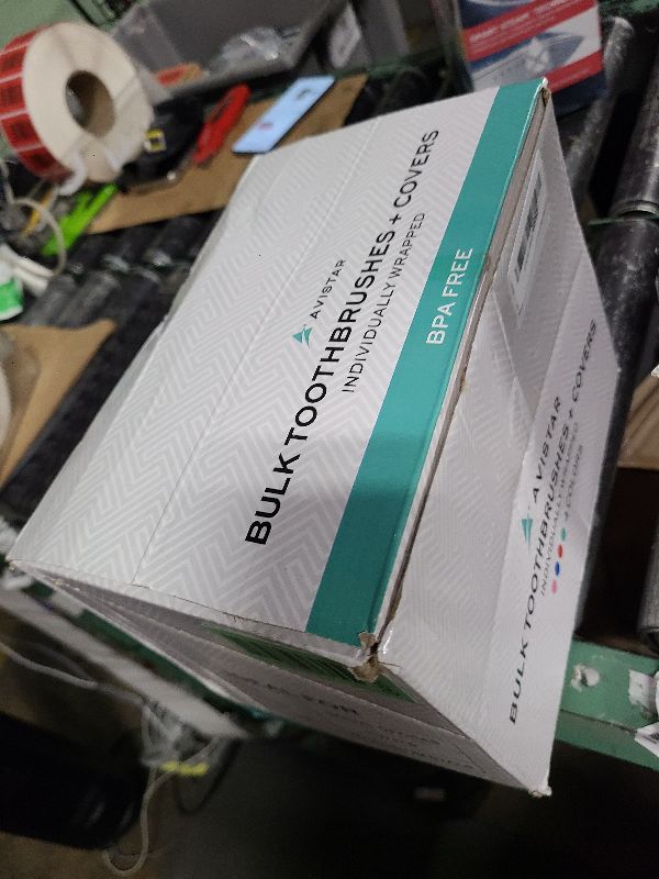 Photo 1 of 104 Pack Bulk Toothbrushes w/Cover Caps, Individually Wrapped Disposable Travel Toothbrush, Value Size, Long Lasting 3+ Months, Med-Soft Manual Teeth Brush Bristles, 4 Colors (Red Green Blue Pink)