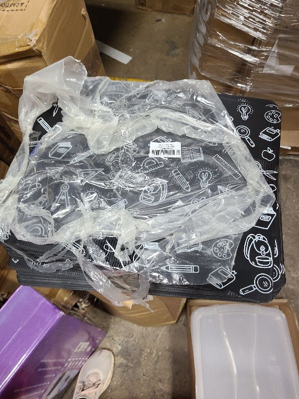 Photo 1 of 24 Pack Black Printing Privacy Floders for Student Desks - Durable Plastic Erasable - Testing Dividers for Classroom - Easy Clean Privacy Shields for Student - Includes Extra Labels