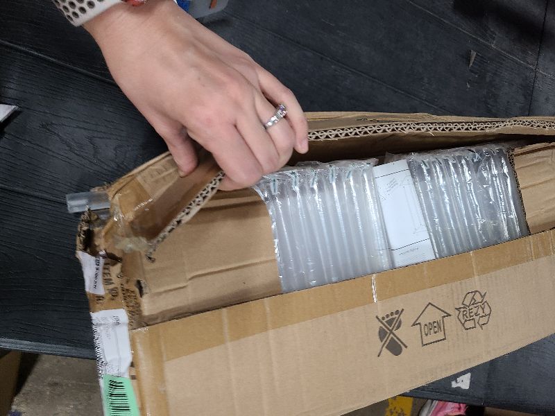 Photo 1 of 10 Pcs Acrylic Clear Vases for Wedding Centerpieces, 23.62in Tall Flower Stand, Engagement Home Party Table Decor Centerpiece Vases, Rectangular Acrylic Flower Stand with 50 Pcs Gold Napkin Rings