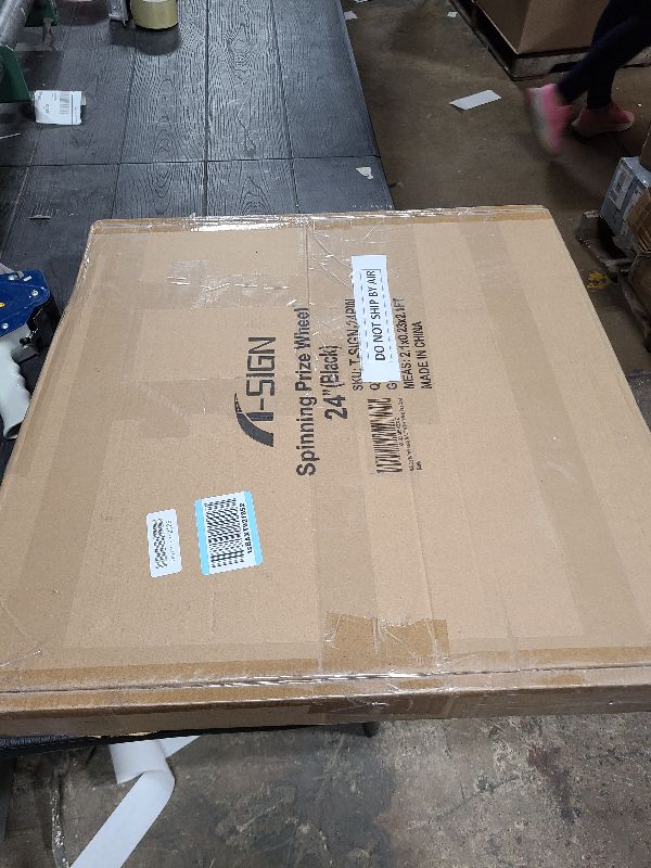 Photo 1 of 24 Inch Heavy Duty Spinning Prize Wheel - 14 Slots Color Tabletop Roulette Wheel of Fortune - Spin the Wheel with Dry Erase Marker and Eraser Win - Spinner Wheel Game for Carnival and Trade Show