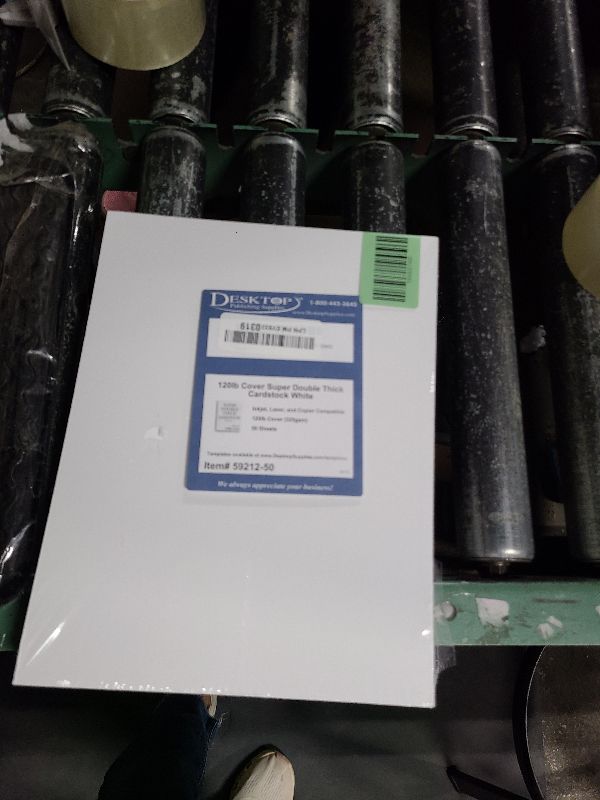 Photo 1 of 120lb Cover Thick Cardstock Paper - Plain Heavy Bright White Stock - 8.5" x 11" (50 Sheets)