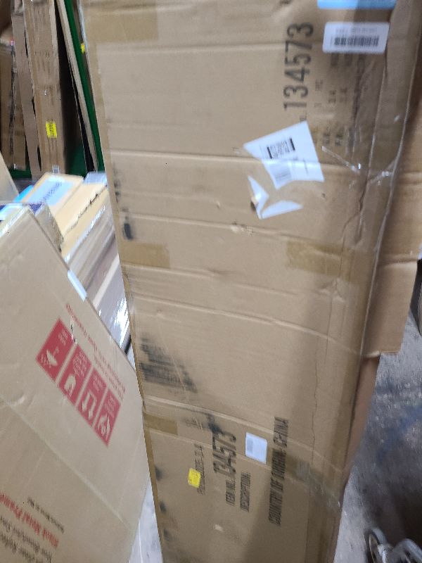 Photo 1 of 18.25"L x 25.5"W x 55"H Metal Scroll Extra Large Free Standing Adjustable Display Stand Easel with Chain Support, Heavy Duty Easel for Sign, Wedding, Picture Frame, Mirror, Gold (No Assembly Required)