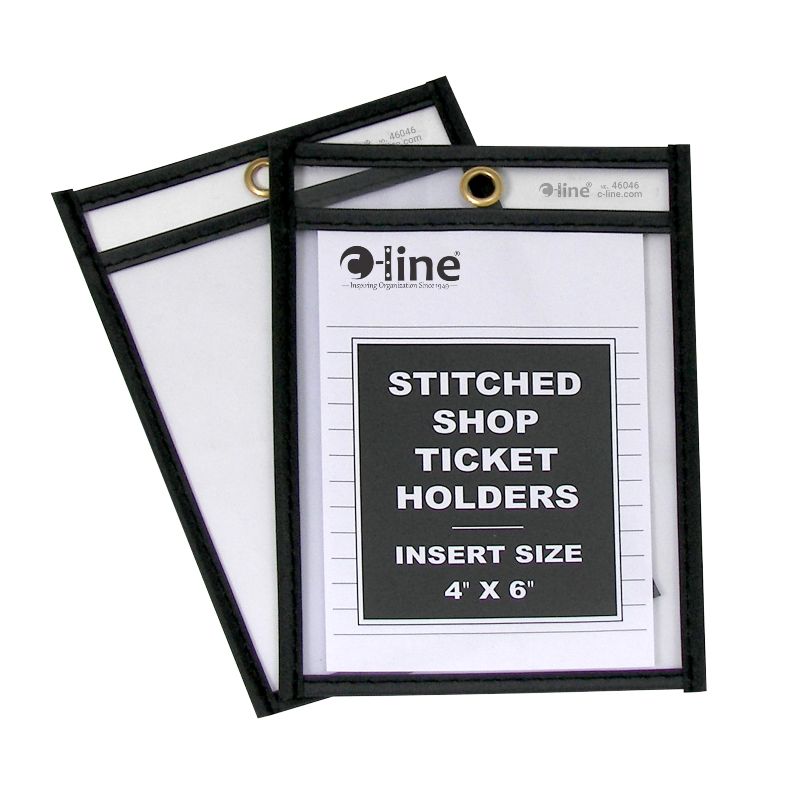 Photo 1 of
C-Line Stitched Shop Ticket Holders, Both Sides Clear, 4 x 6 Inches, 25 per Box