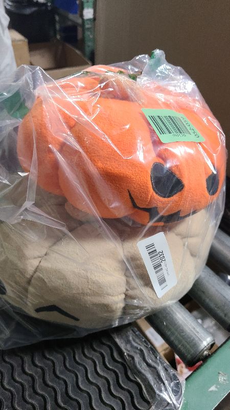 Photo 1 of 2 Pack Pumpkin Pillow, 3D Halloween Throw Pillows Pumpkin Shaped Cute Plush Fall Cushion Soft Fleece Couch Sofa Bedroom Fall Thanksgiving Halloween Decorations for Home 11x6.7&7x4in, Khaki, Orange