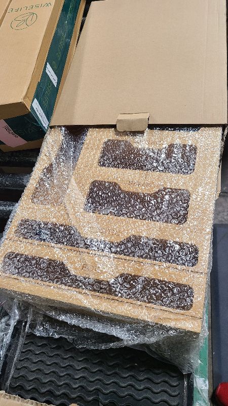 Photo 1 of  Wall Mount Ziplock Bag + Foil & Plastic Wrap Organizer - Premium Bamboo Organizer for Ziplock Bags, Foil & Plastic Wrap Dispenser | Kitchen Organization & Storage | 12" X 2.125" Standard Rolls only
