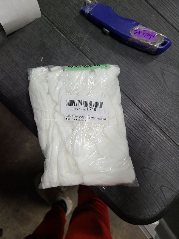 Photo 1 of 24Pcs Moisturizing White Cotton Gloves for Dry Hands Eczema Gloves for Kid and Women Stretchable Reusable Cloth Gloves(S)