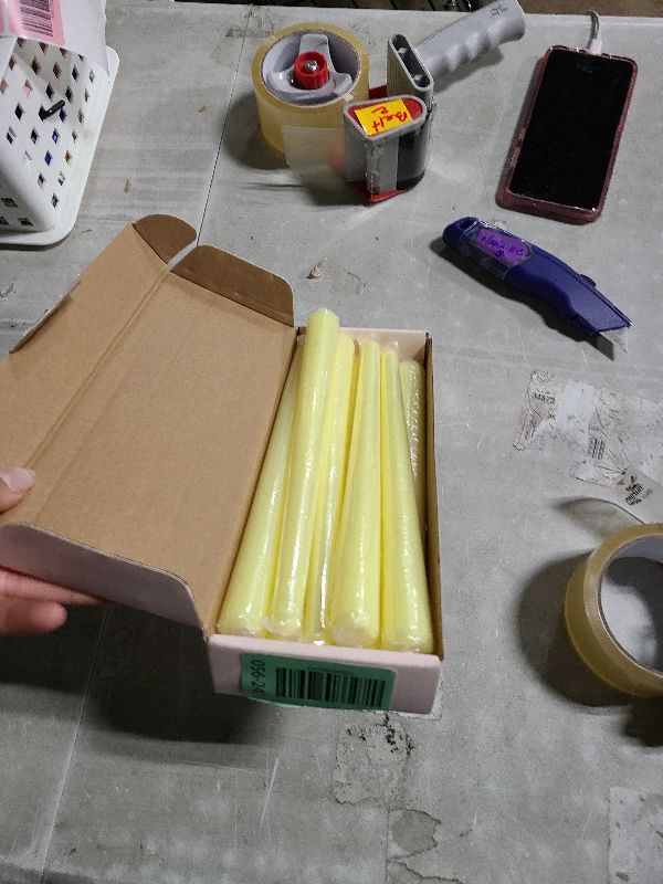 Photo 1 of 10 Inch Yellow Taper Candles for Summer Parties, 10 Packs Unscented Candlesticks for Dinner Birthday Seasonal Celebration and Home Decoration