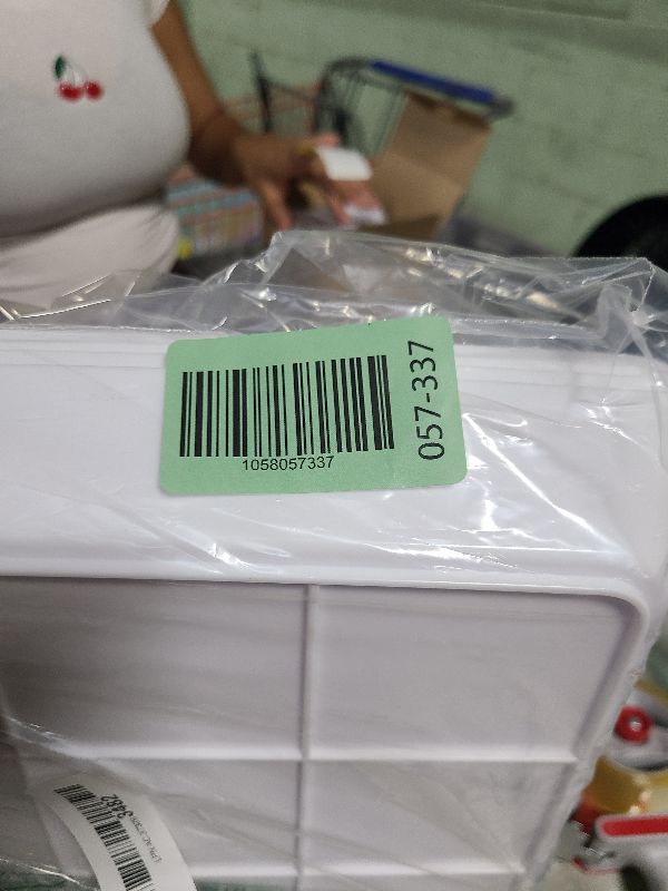 Photo 1 of 4-Pack Plastic 16" x 11" Large White Serving Trays Set - Reusable Serving Platters for Cookie, Appetizer, Charcuterie, Snack, Dessert, Party Food Display - Stackable Kitchen CounterTop Tray, BPA Free