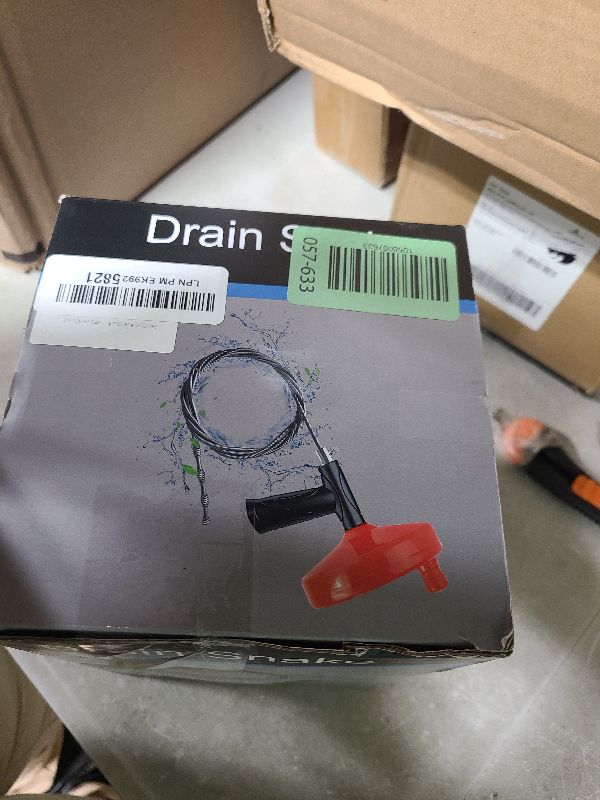 Photo 1 of 33 Feet Drain Snake Auger, Plumbing Snake Drain Hair Clog Removal Tool, Heavy Duty Toilet Snake Auger, Sink Unclogger Drain Cleaner Tool for Bathroom Kitchen Tub Shower Drain Clog Remover with Gloves