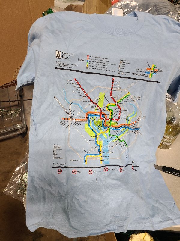 Photo 1 of 
Washington DC Metro Map Silver Line T-Shirt T-Shirt