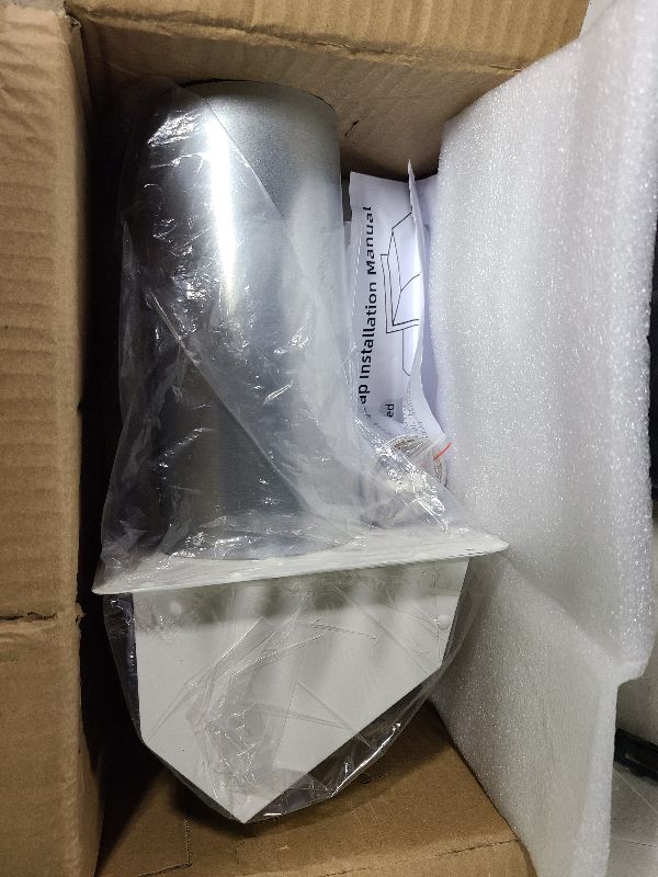 Photo 1 of 4 Inch Dryer Vent Cover Outside Hooded Wall Vent with Screen and Damper, Exhaust Vent Wall Mount Exterior Wall Vents Cover Cap for Dryer Ventilation&Outdoor Air Exhaust,Galvanized Steel,White