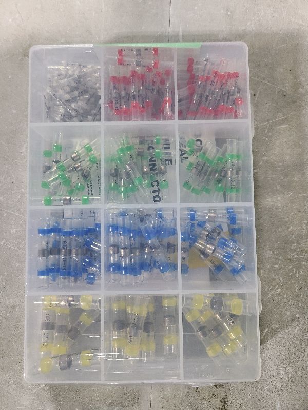 Photo 1 of 180PCS Solder Seal Wire Connectors-haisstronica Heat Shrink Solder Wire Connectors-Waterproof Butt Connectors - Insulated Electrical Connectors Butt Splice(5Colors/5Size)