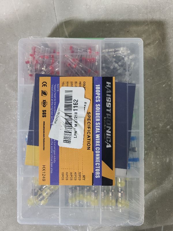 Photo 1 of 180PCS Solder Seal Wire Connectors-haisstronica Heat Shrink Solder Wire Connectors-Waterproof Butt Connectors - Insulated Electrical Connectors Butt Splice(5Colors/5Size)
