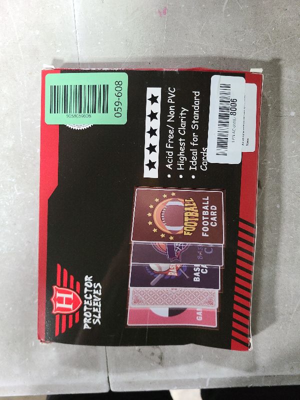 Photo 1 of 500 Counts Card Sleeves for Trading Cards, Soft Penny Card Sleeves Clear Plastic Card Protectors Fit for Baseball Card, Sports Cards, MTG Game Card Standard Cards