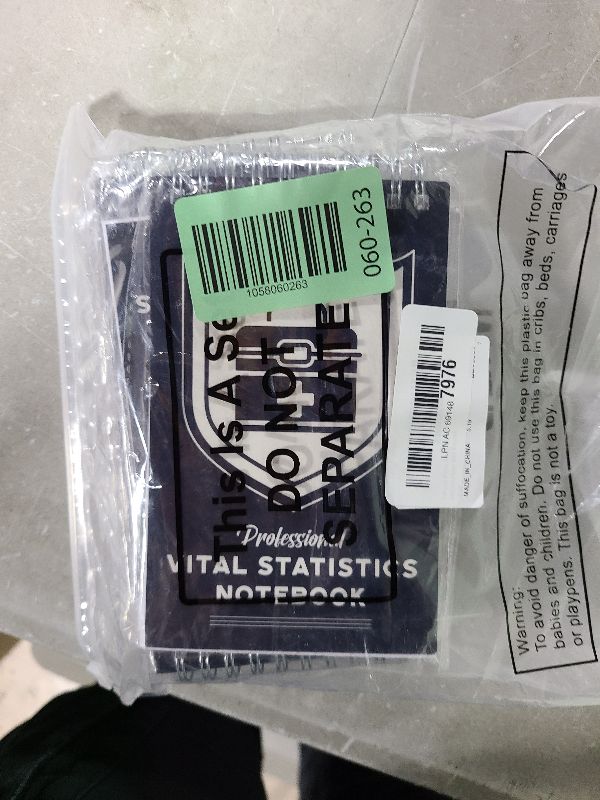 Photo 1 of 6 Pack First Responders Vital Statistics Notebook Medical Notebook for Vital Signs and Additional Patient Information 420 Pages
