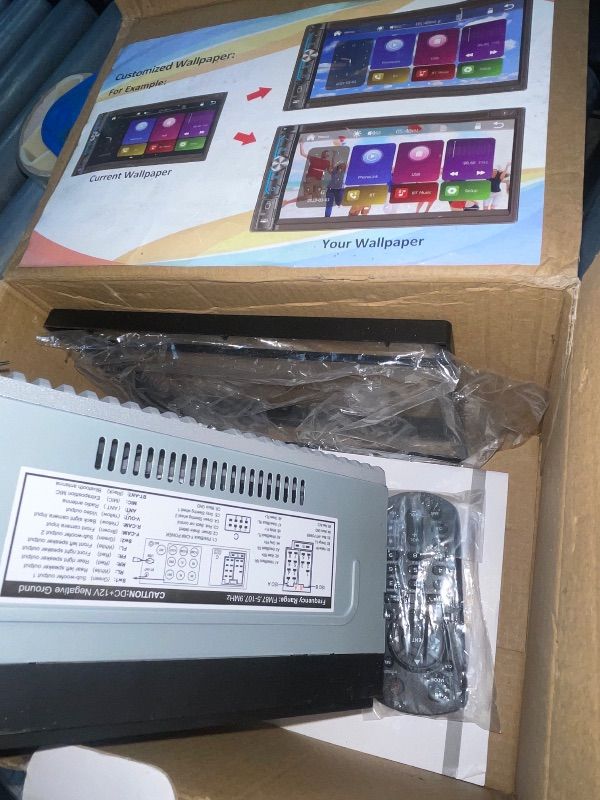 Photo 1 of ******************Missing back up camera and wiring harness*****************
PLZ 7" Wireless Double Din Car Stereo Apple Carplay Radio QLED Screen for Car, Android Auto, Bluetooth 5.3, Fast Charger, 1080P Backup Camera, 4.2 Channel Outputs 240W, 2 Subwoof